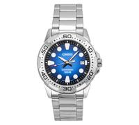 Casio MTD-140D-2AVDF - Orologio da uomo standard analogico quadrante blu, acciaio inossidabile, WR 100M, bracciale in acciaio, data