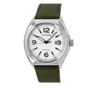 CITIZEN Eco-Drive Orologio solare da uomo con diametro di 40 mm e data, in diverse varianti, bianco/cinturino in pelle