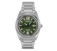 Orologio da uomo Citizen Eco-Drive Super Titanium quadrante verde AW1641-81X
