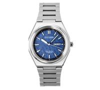 Citizen AW0130-85L Eco Drive Orologio Uomo Orologio Titanio 10 Bar Analogico Data Argento