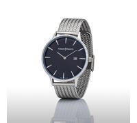 orologio da uomo classico cesare paciotti acciaio maglia milano quadrante nero