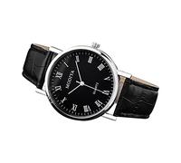 Orologio da uomo classico creativo con quadrante in scala romana e calendario, orologio da uomo a carica senza batteria, Nero , misura unica