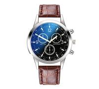 Orologio da uomo con quadrante in acciaio inox, orologio casual con timer e cronometro, D, One Size