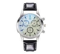 Orologio da uomo con quadrante in acciaio inox, orologio casual con timer e cronometro, E, One Size