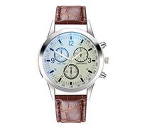 Orologio da uomo con quadrante in acciaio inox, orologio casual con timer e cronometro, H, One Size
