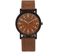 Orologio da uomo con quadrante in pelle, elegante, con cinturino, A, One Size
