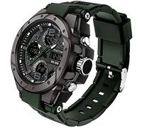 Orologio da uomo digitale impermeabile militare tattiche grande display doppio quadrante esercito sport grande orologio da polso per uomo con data sveglia LED cronometro analogico Lyndee