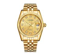OROLOGIO DA UOMO DONNA LONGBO 80435 IN ACCIAIO CON STRASS IMPERMEABILE DORATO