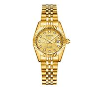 OROLOGIO DA UOMO DONNA LONGBO 80435 IN ACCIAIO CON STRASS IMPERMEABILE DORATO