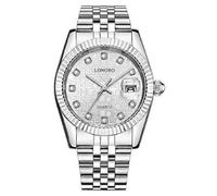 OROLOGIO DA UOMO DONNA LONGBO 80435 IN ACCIAIO CON STRASS IMPERMEABILE SILVER