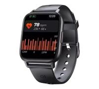 Orologio da uomo e donna con schermo da 1,69" con chiamata Bluetooth Smartwatch con podometro ossimetro orologio sportivo per AndroidOS impermeabile IP68 notifica dei messaggi cronometro meteo nero