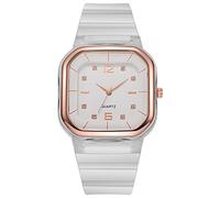 Orologio da uomo e donna in stile minimalista con quadrante al quarzo, cinturino in silicone, orologio digitale da uomo e donna, per studenti, A, misura unica