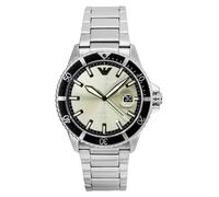 Emporio Armani Orologio Analogico al Quarzo Uomo con Cinturino in Acciaio Inossidabile AR11683, Tono Argento, 42 mm