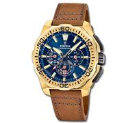 Orologio Da Uomo Festina Crono Bike Orologio Da Polso In Pelle Marrone UF20728/1