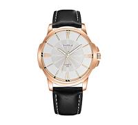 Orologio da uomo, impermeabile, luminoso, cinturino in pelle, analogico, al quarzo, idea regalo per padre, marito e fratelli, Domande e risposte:, One Size