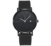Orologio da uomo in pelle, elegante, alla moda, con cinturino, per contare i passi, da donna