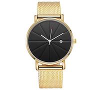Orologio da uomo in pelle, elegante, alla moda, con cinturino, per contare i passi, da donna, B, One Size