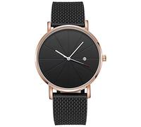Orologio da uomo in pelle, elegante, alla moda, con cinturino, per contare i passi, da donna, D, One Size
