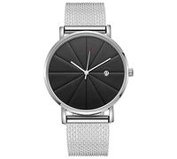 Orologio da uomo in pelle, elegante, alla moda, con cinturino, per contare i passi, da donna, E, One Size