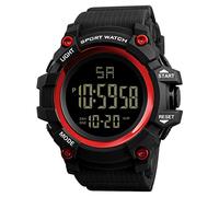 Orologio da uomo Military, impermeabile, con LED, per esterni, per sport e uomini, di lusso, digitale, orologio da polso da polso, Colore: rosso, misura unica, cinghia
