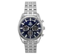 Orient Stretto RA-TX0303L10B - Orologio da uomo con cronografo solare da 43 mm, quadrante blu navy, cinturino in acciaio RA-TX0303L10B Should say- Orient Stretto Solar Chronograph 40 mm quadrante blu