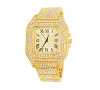 Orologio da uomo quadrato Commerciale Ice Out Quarzo Roma AAA Guarda Ice Out Orologio Relógio Uomo, Classico