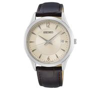 Orologio da uomo Seiko Conceptual Quartz crema cinturino in pelle marrone...