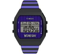 Orologio da uomo Timex Digital Wednesday T80 quadrante viola acciaio inossida...