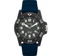 Timex Quadrante Nero Stile Sub (42 Mm) / Cinturino In Silicone Blu TW5M61100