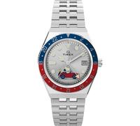 Timex Peanuts Q GMT - Car Stainless Steel Case and Bracelet 38mm case men Watches silver in taglia:ONE SIZE