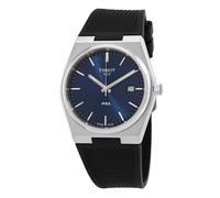 Tissot Mens PRX 316L cassa in acciaio inox orologi al quarzo, nero, gomma, 12 (T1374101705100), nero, moderno