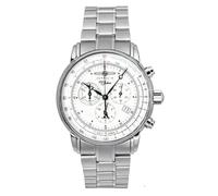 Zeppelin 8680MB-3 Orologio da uomo serie 100 anni - argento acciaio inossidabile con allarme e cronografo