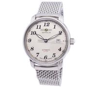 Zeppelin LZ 127 Graf Quadrante Beige Acciaio Inossidabile Z7656M5 Orologio Uomo
