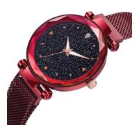 Orologio dal design creativo e unico con quadrante a tema cielo stellato, movimento al quarzo giapponese e impermeabilità, per un'eleganza