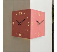 Orologio D'angolo Moderno, Orologio da Parete A Doppia Faccia, Orologio da Parete A Due Lati Semplice da Soggiorno, Senza Foro Che Perfora L'elegante Orologio D'angolo Soleggiato, D, Illuminated