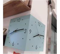 Orologio D'angolo Moderno, Orologio da Parete A Doppia Faccia, Orologio da Parete A Due Lati Semplice da Soggiorno, Senza Foro Che Perfora L'elegante Orologio D'angolo Soleggiato, C, Without Light