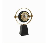 Orologio Decorativo con Base a Piedistallo Dorato per Libreria, Collezionisti