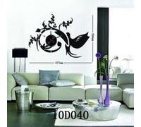 OROLOGIO DECORAZIONE A MURO SOGGIORNO SALOTTO DESIGN CON ADESIVI FAI DA TE