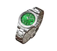 Orologio Deerfun Homage originale con quadrante verde e orologio analogico in argento