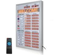 Orologio Dell'esposizione Di Tasso Di Cambio Del LED, Tabellone Di Tasso Di Valuta Digitale Di 6 Paesi, Con Telecomando, Aggiornamento Del Temporizzatore E Memoria Spenta, Per Le Banche, Istituzioni F