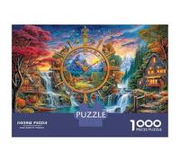 Orologio dell'isola Puzzle 1000 Pezzi, Jigsaw Puzzle Difficili Per Adulti E Ragazzi Dai 14 Anni in Su, Home Giochi Puzzle 52x38cm/1000pcs