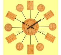 OROLOGIO di design da muro INVOTIS: BISCOTTI, adatto a cucina, bar, caffè NOVITÀ