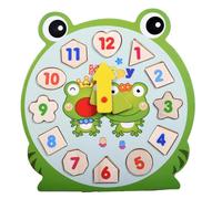 Orologio di legno puzzle ranocchia