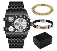 Orologio di lusso con bracciali CA-33761 - Nero / Bianco KP33761