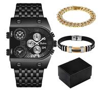 Orologio di lusso con bracciali Calum - Nero