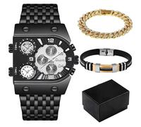 Orologio di lusso con cinturini Calum - Nero / Bianco