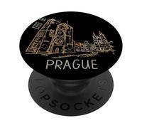 Orologio di Praga Repubblica Ceca, souvenir da viaggio, regalo storico della città PopSockets PopGrip Adesivo