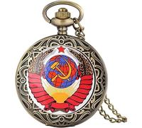 Orologio di tasca personalizzato, Orologio da Tasca al Quarzo Collana in Bronzo Orologio da Tasca Souvenir Regalo for Uomo e Donna Vintage (Color : E, Size : 1) ( Color : D , Size : Taglia unica )
