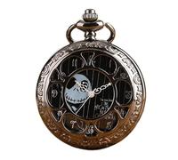 Orologio di tasca personalizzato, Orologio da Tasca Meccanico Uomo Donna Orologio al Quarzo Antico Numeri Display for Adolescente Retro Collana Orologi da Tasca Vintage (Color : Pink) ( Color : Svart