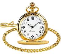 Orologio di tasca personalizzato, Orologio da Tasca Meccanico Uomo Donna Orologio al Quarzo Antico Numeri Display for Adolescente Retro Collana Orologi da Tasca Vintage (Colore : Box) ( Color : Gold )